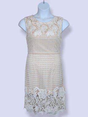 Izabel London Lace Nude Illusion Dress